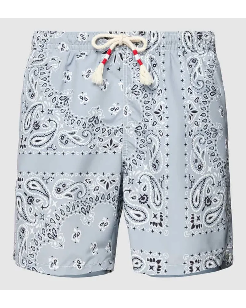 MC2 Saint Barth Badehose mit Allover-Print Modell 'CAPRESE Hellgrau