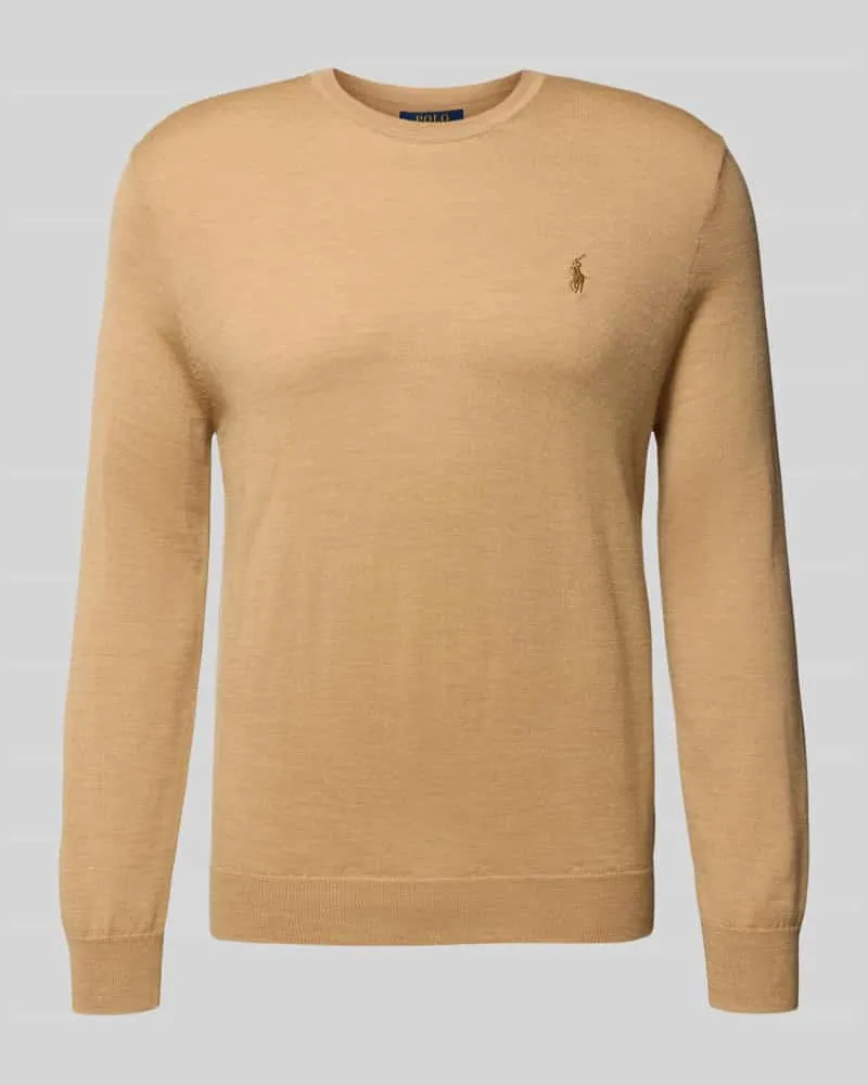 Ralph Lauren Strickpullover mit Label-Stitching Camel