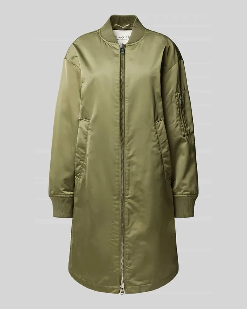 Marc O'Polo Comfort Fit Blouson-Mantel im Aviator Style aus Twill Khaki