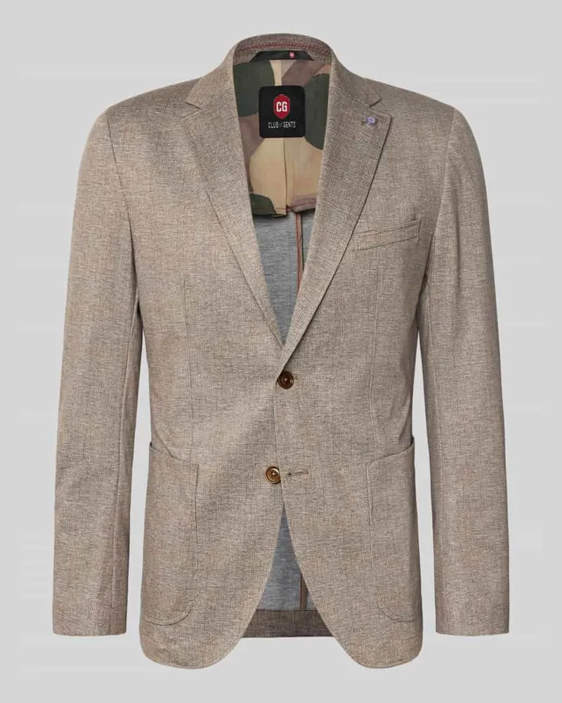 CG 2-Knopf-Sakko mit Reverskragen Modell 'Carter Beige