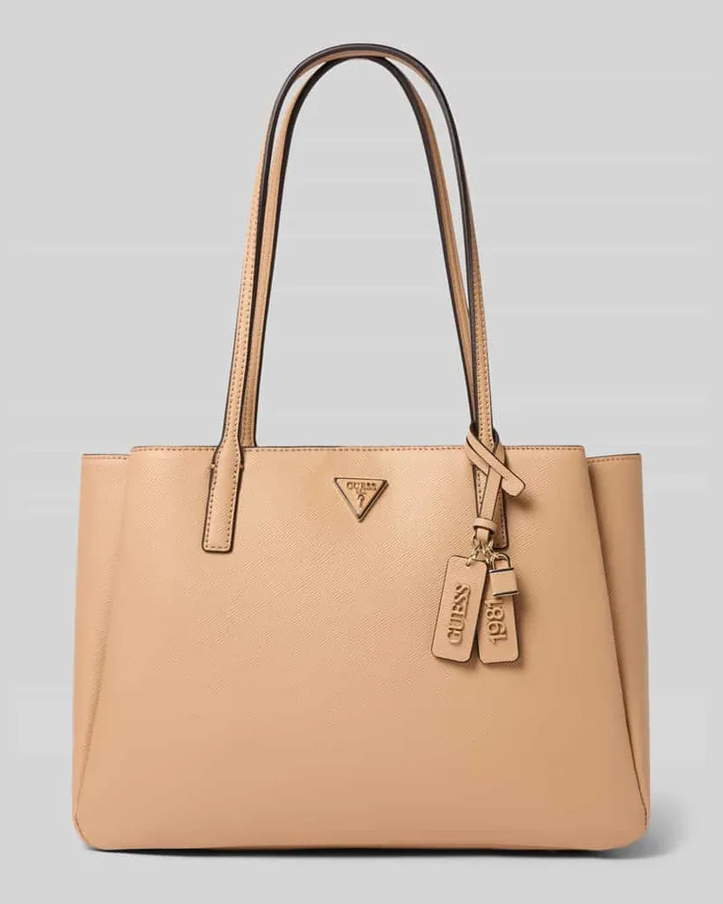 Guess Tote Bag in Leder-Optik Modell 'Noelle Beige