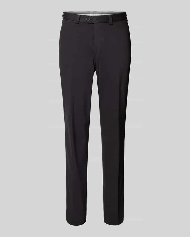 Hiltl Slim Fit Chino mit Bügelfalten Modell 'PEAKER Black