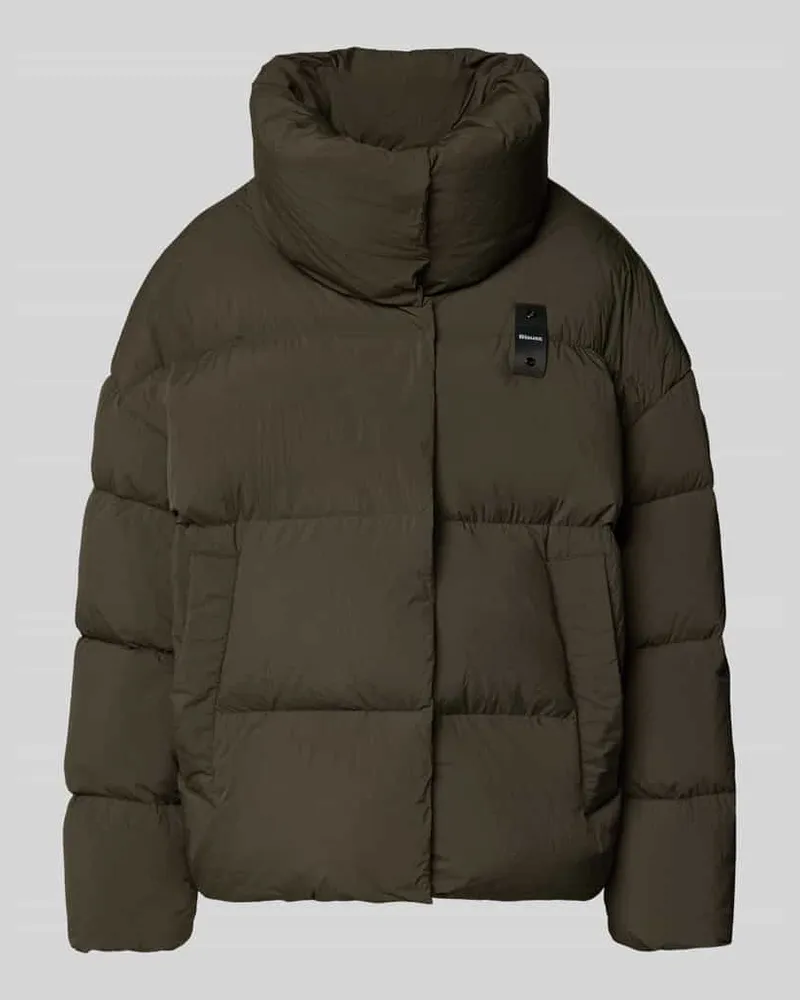 Blauer Wendejacke mit Steppnähten Modell 'ROSS Dunkelbraun