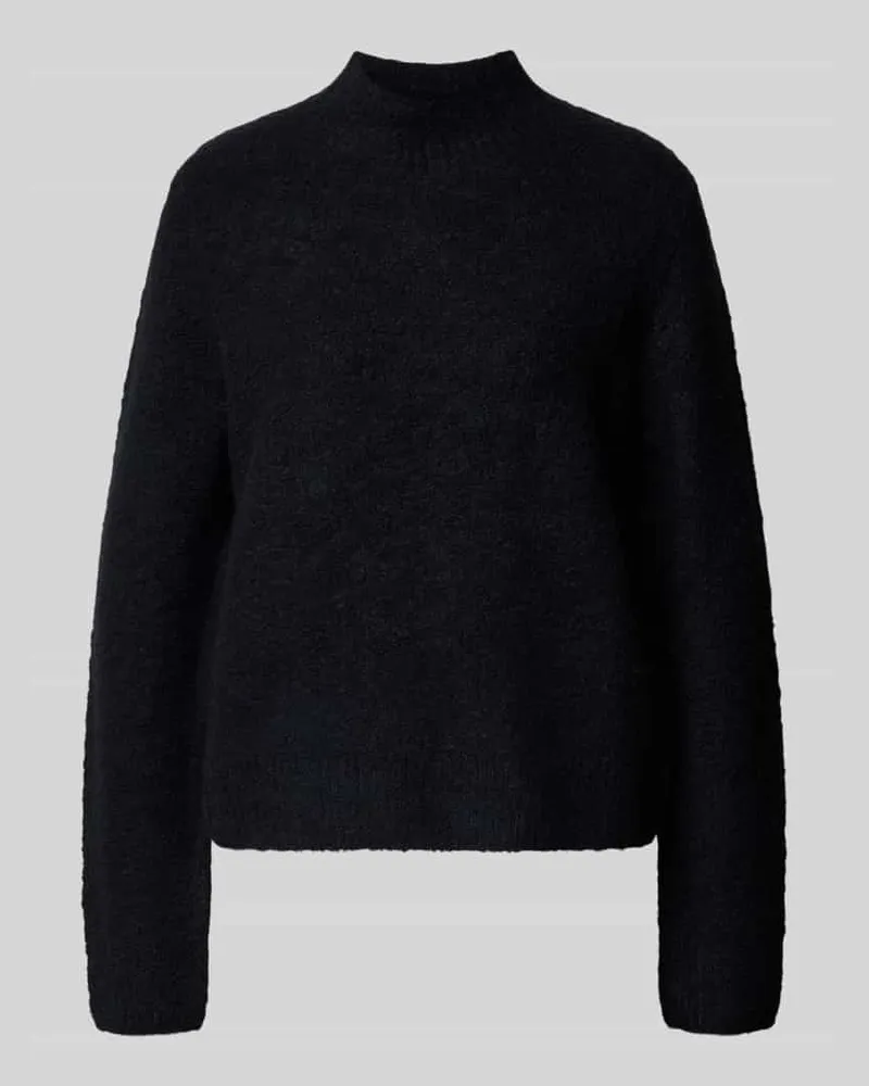 HUGO BOSS Regular Fit Strickpullover aus Woll-Kaschmir-Mix Modell 'FUBRINA Black