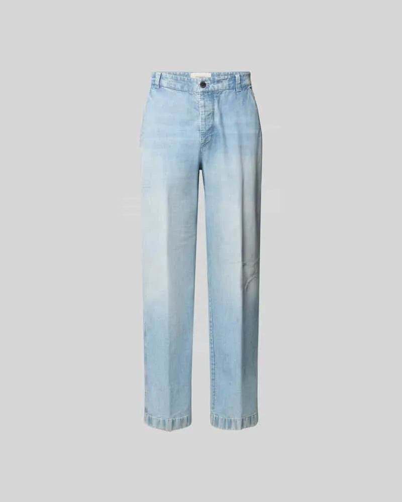 Closed Tapered Fit Jeans aus Baumwolle Hellblau