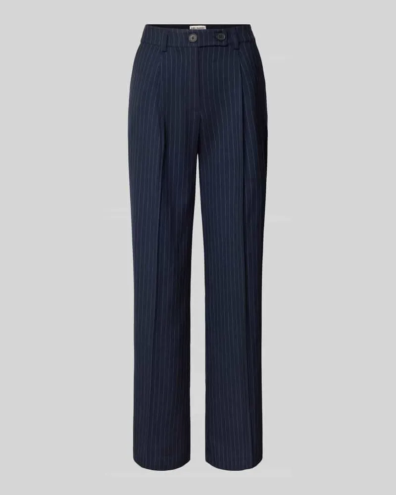 Lollys Laundry Wide Leg Anzughose mit Bundfalten Modell 'Tyler Dunkelblau