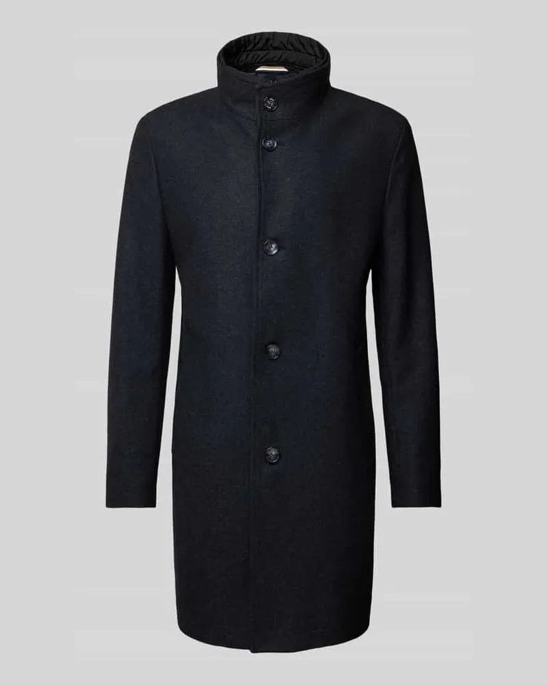 HUGO BOSS Wollmantel mit Stehkragen Modell 'Hyde Marine