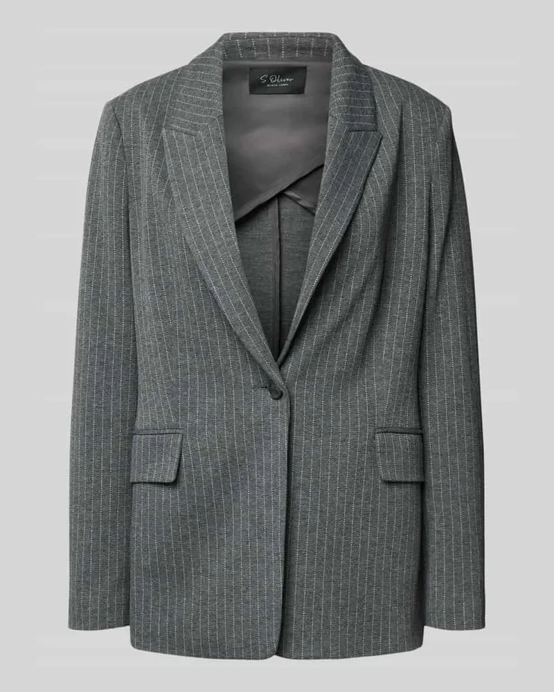 S.Oliver Regular Fit Blazer aus Interlockjersey Anthrazit