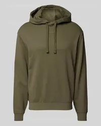 HUGO BOSS Hoodie mit Label-Print Modell 'Dapo Oliv