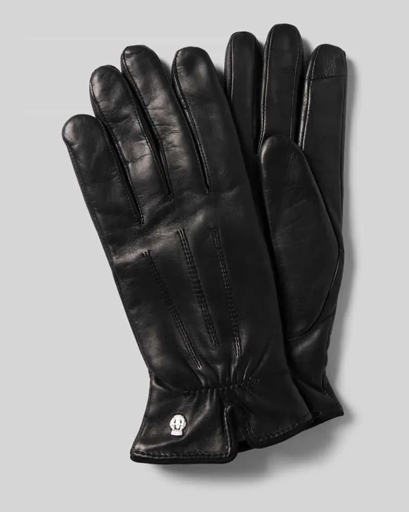 Roeckl Handschuhe aus Leder mit Kaschmir-Anteil Modell 'ANTWERPEN TOUCH Black