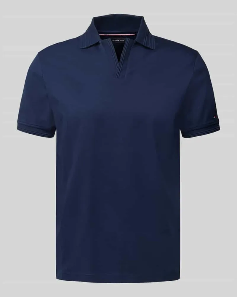Tommy Hilfiger Regular Fit Poloshirt aus reiner Baumwolle Marine
