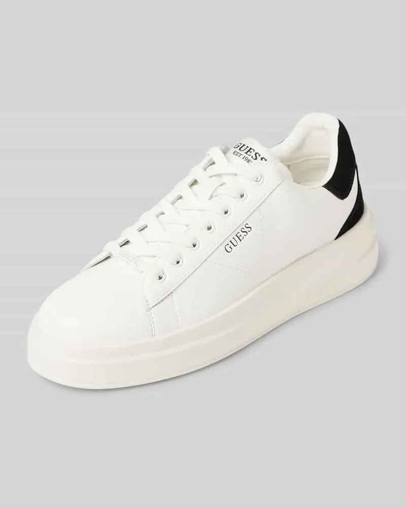 Guess Sneaker mit Label-Print Modell 'ELBINA Weiss