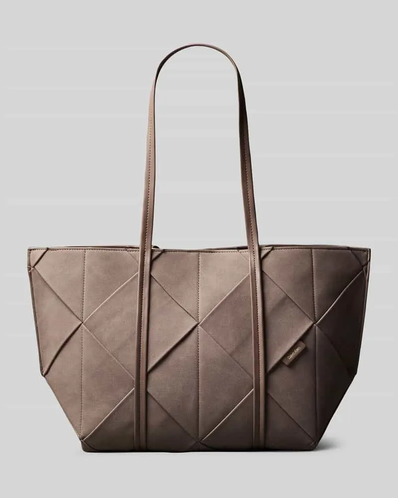 Calvin Klein Henkeltasche mit Label-Detail Modell 'CARRYALL Taupe
