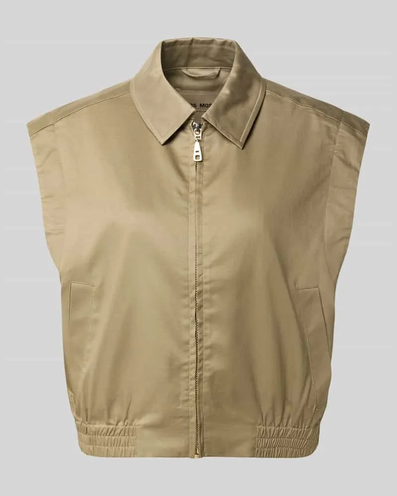 Mos Mosh Weste aus Lyocell-Mix mit Reißverschluss Modell 'Kendall Billie Beige