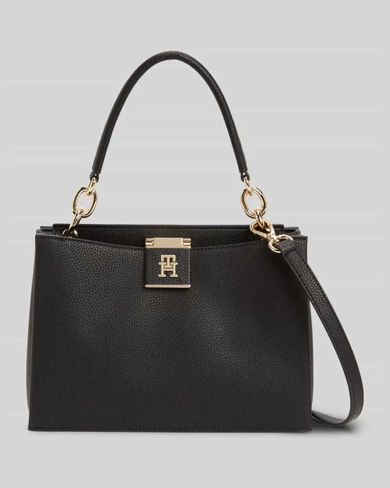Tommy Hilfiger Henkeltasche in Lederoptik Black