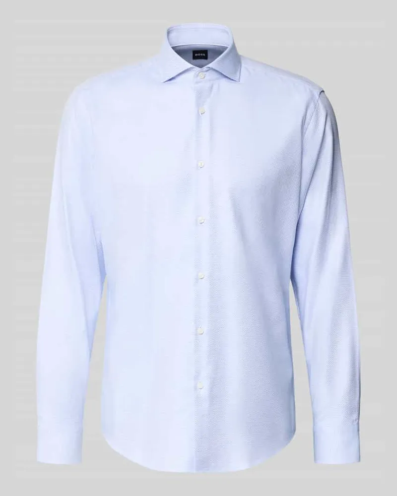 HUGO BOSS Slim Fit Businesshemd mit Kentkragen Bleu
