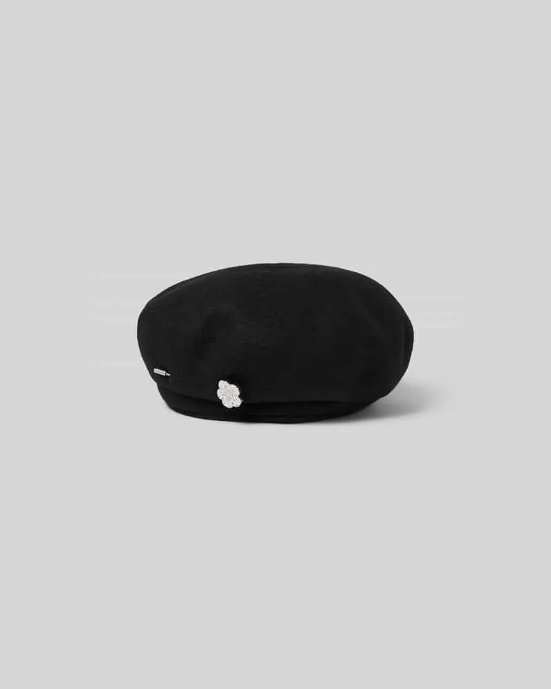 Kenzo Baskenmütze mit Logo-Applikation Black