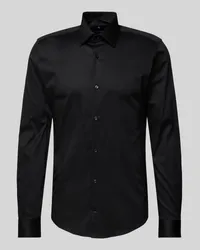 JOOP! Slim Fit Business-Hemd mit Kentkragen Modell 'Pit Black