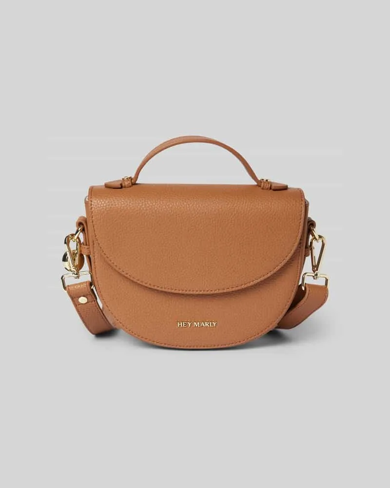 Hey Marly Handtasche mit Tragehenkel und Schulterriemen Cognac