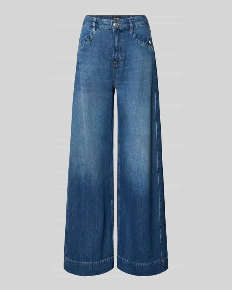 JOOP! Wide Leg Jeans mit Label-Detail Modell 'Eila Jeansblau