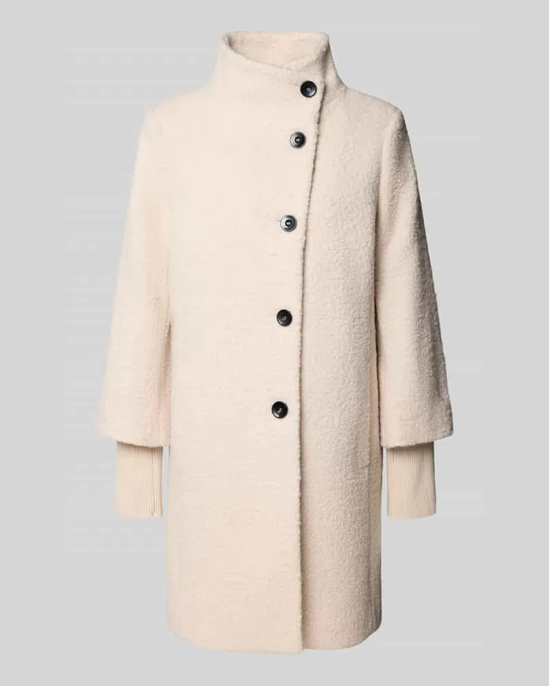 More & More Mantel aus Teddyfell mit Stehkragen Offwhite