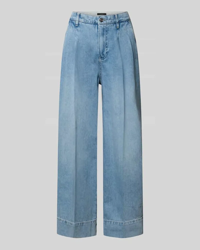 Oui  Wide Leg Jeans mit Eingrifftaschen Jeansblau
