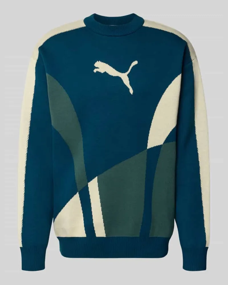 Puma Relaxed Fit Pullover aus Baumwoll-Mix Petrol