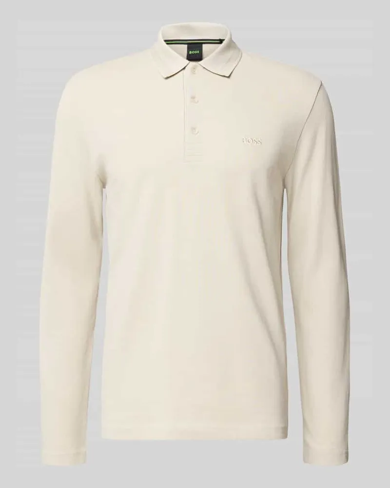 HUGO BOSS Regular Fit Poloshirt aus reiner Baumwolle Modell 'PLISY Beige