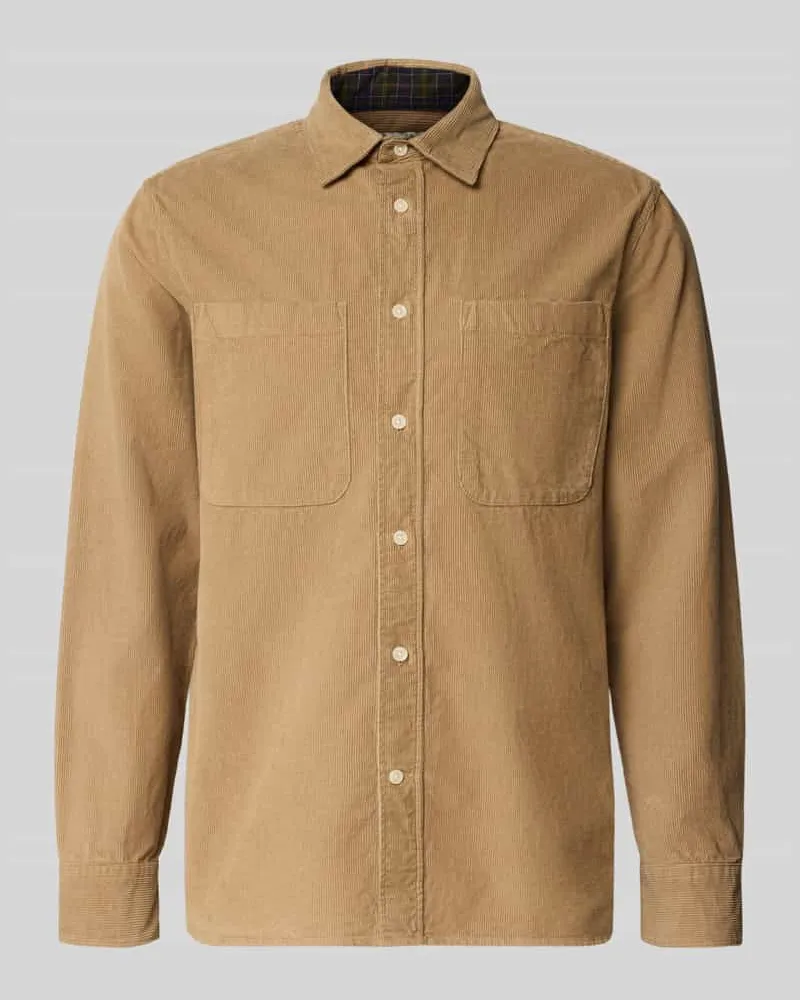Barbour Regular Fit Cordhemd aus reiner Baumwolle Beige