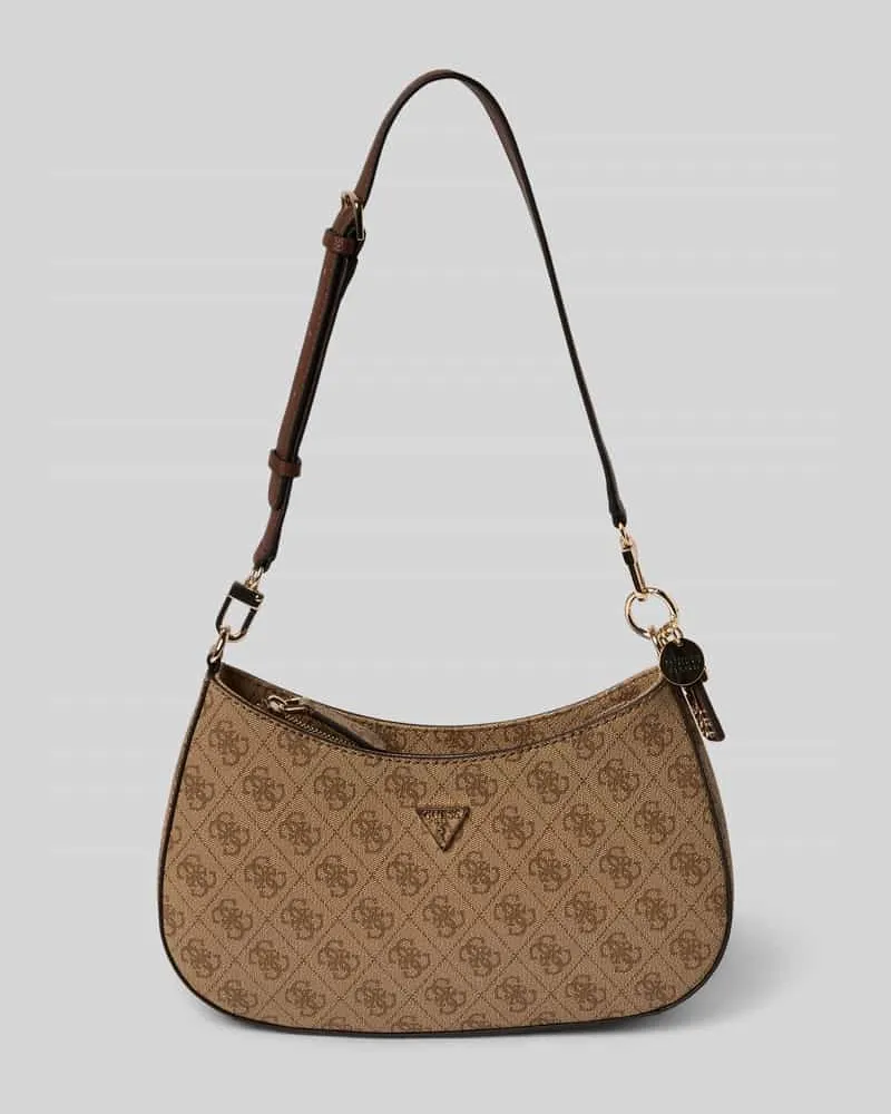 Guess Handtasche mit Label-Applikation Modell 'NOELLE Hellbraun