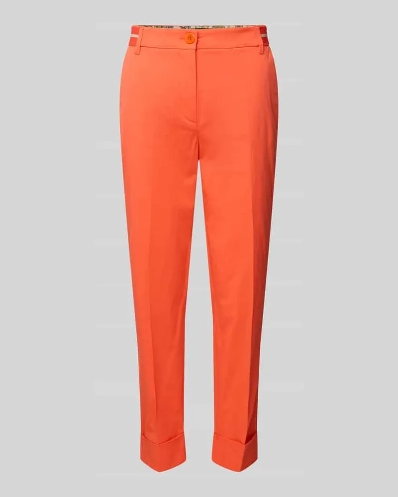 Marc Cain Regular Fit Hose in verkürzter Passform mit Eingrifftaschen Rot