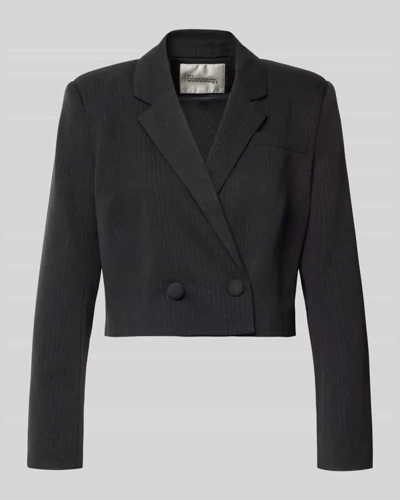 My Essential Wardrobe Cropped Blazer mit Reverskragen Modell 'Reece Black