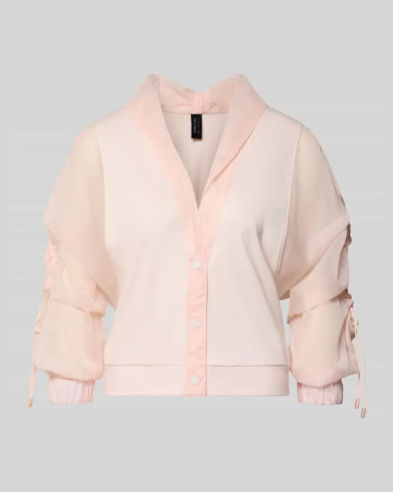 Marc Cain Regular Fit Freizeithemd aus Baumwoll-Mix mit Leinen-Anteil Modell 'CASEY Rosa