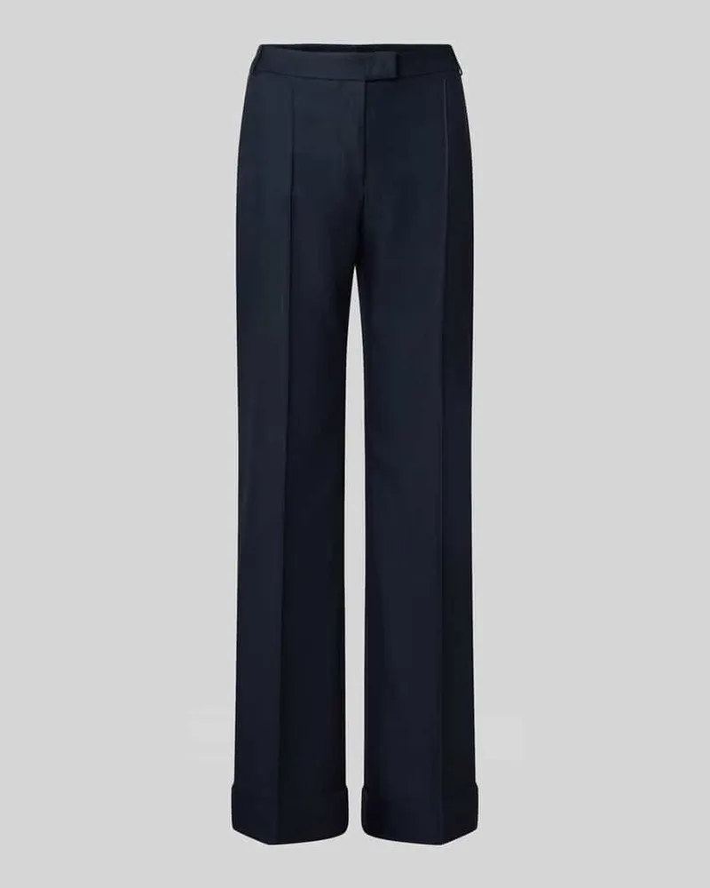 HUGO BOSS Wide Leg Hose aus Viskose-Mix Modell 'Talia5 Marine
