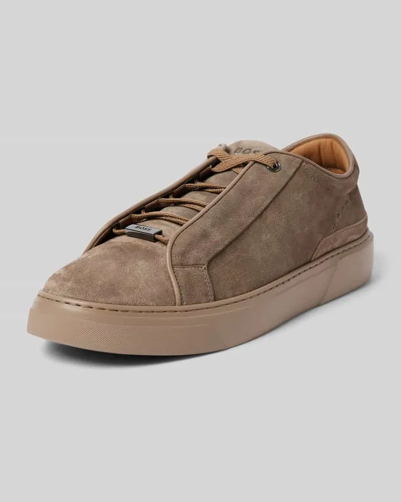 HUGO BOSS Sneaker mit Label-Detail Modell 'Gary Beige