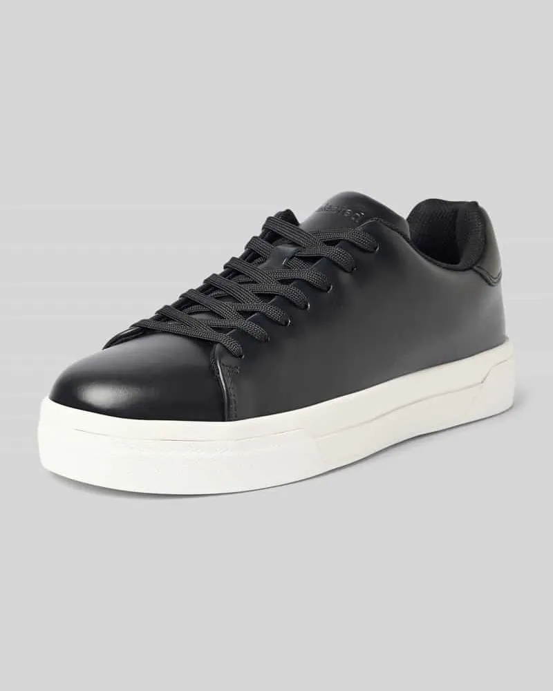 Selected Homme Low Top Sneaker aus echtem Leder Modell 'DAVID Black