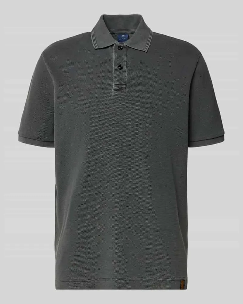 G-STAR RAW Poloshirt mit Strukturmuster Anthrazit
