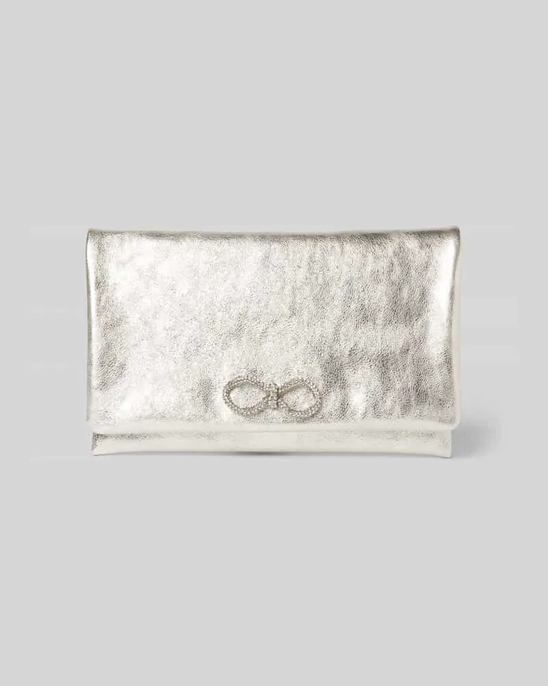 Abro Clutch mit Strasssteinbesatz Metallic