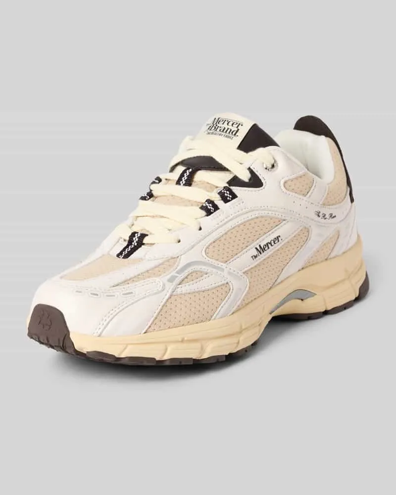 (THE MERCER) N.Y. Sneaker aus Leder-Mix mit abgerundeter Passform Dunkelbraun