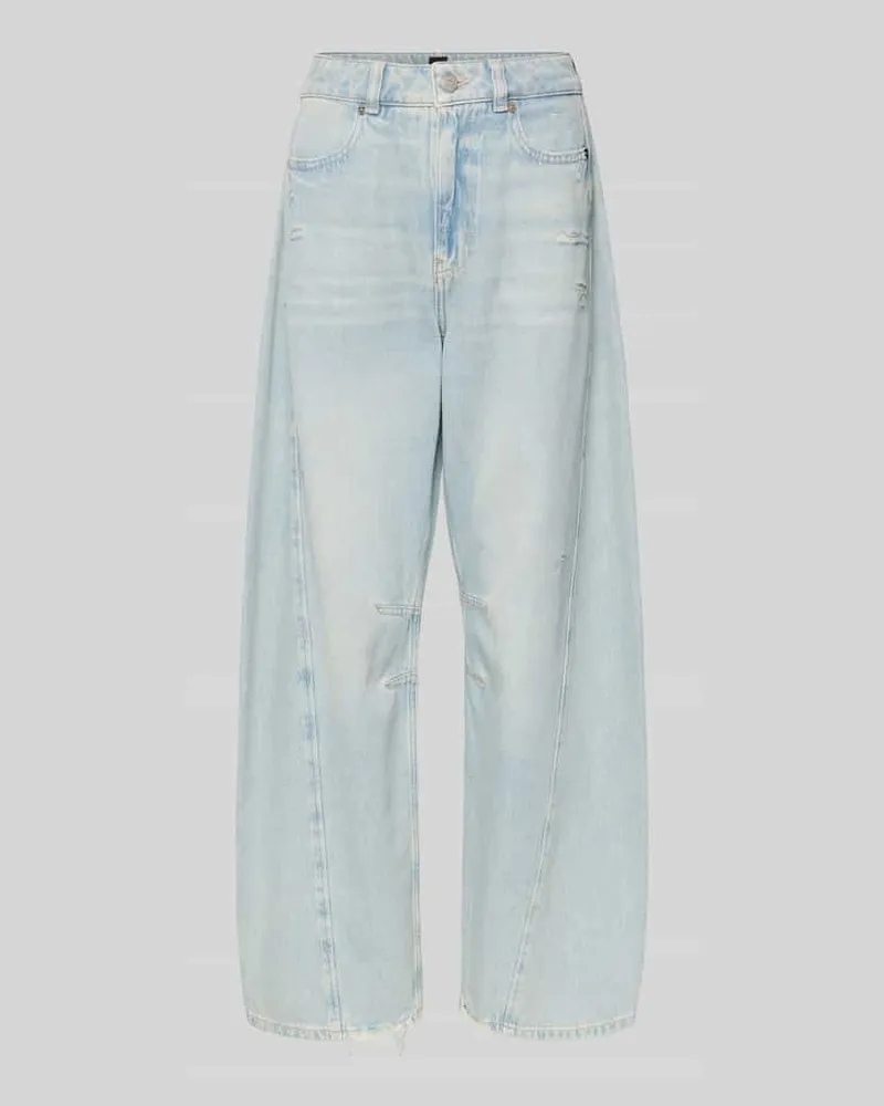 HUGO BOSS Relaxed Fit Barrel Jeans aus reiner Baumwolle Modell 'BALOON HR 1.0 Hellblau