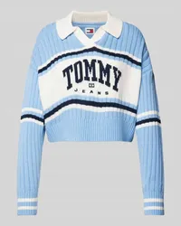 Tommy Hilfiger Strickpullover mit Label-Stitching Ocean