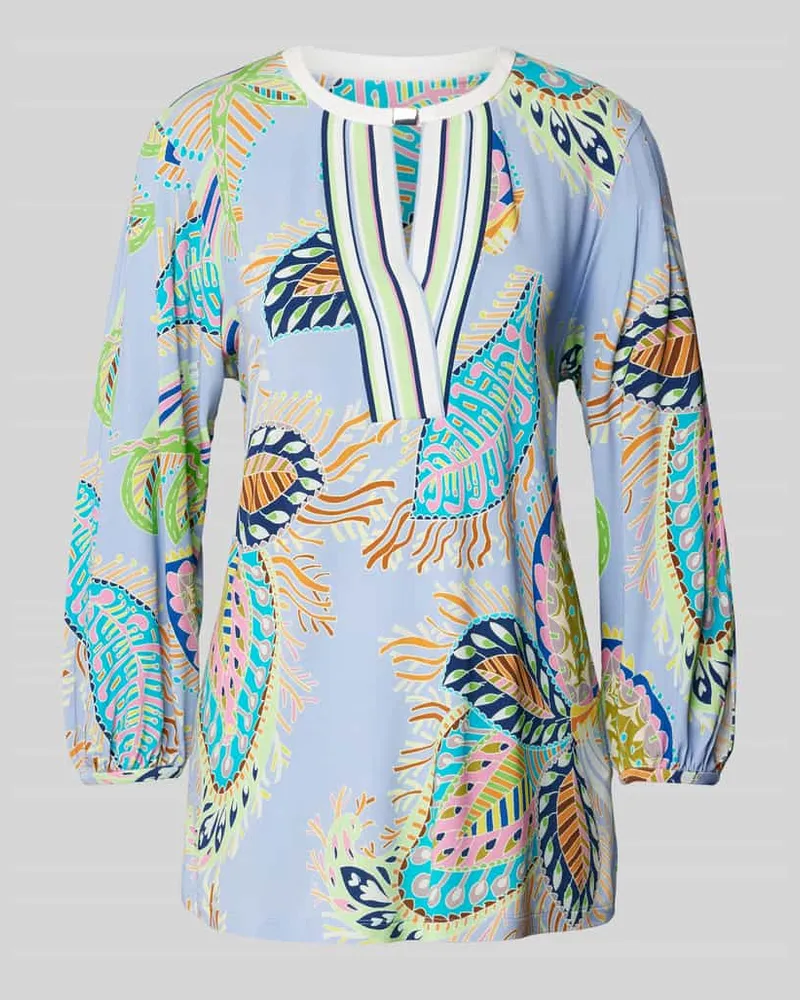 Marc Cain Bluse mit 3/4-Arm Rauchblau