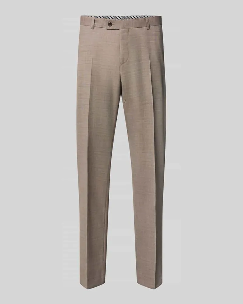 Bugatti Straight Fit Hose aus Schurwoll-Mix Camel