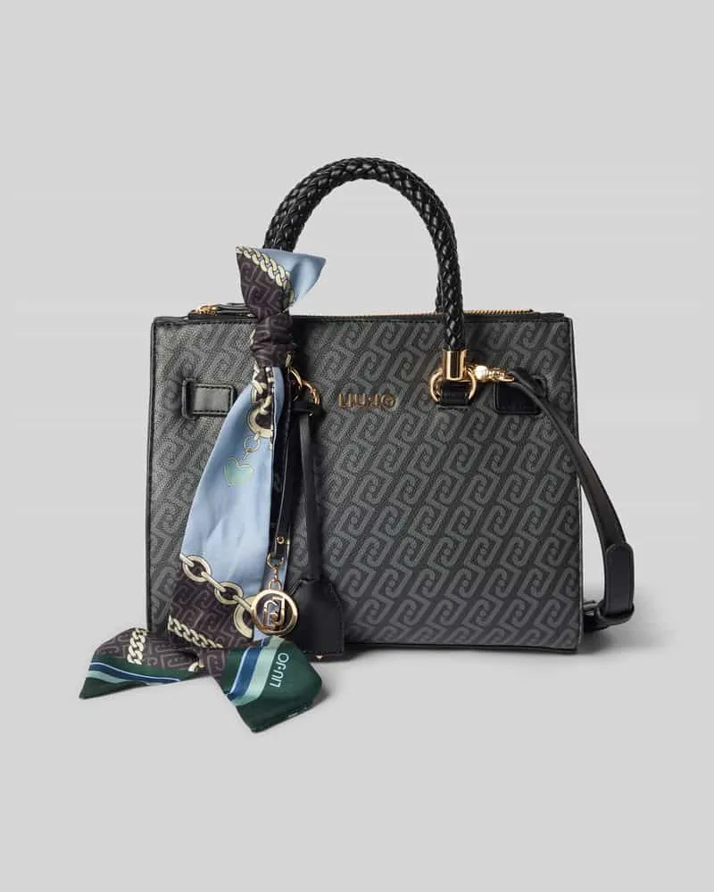 Liu Jo Handtasche mit Label-Applikation im Allover-Look Black
