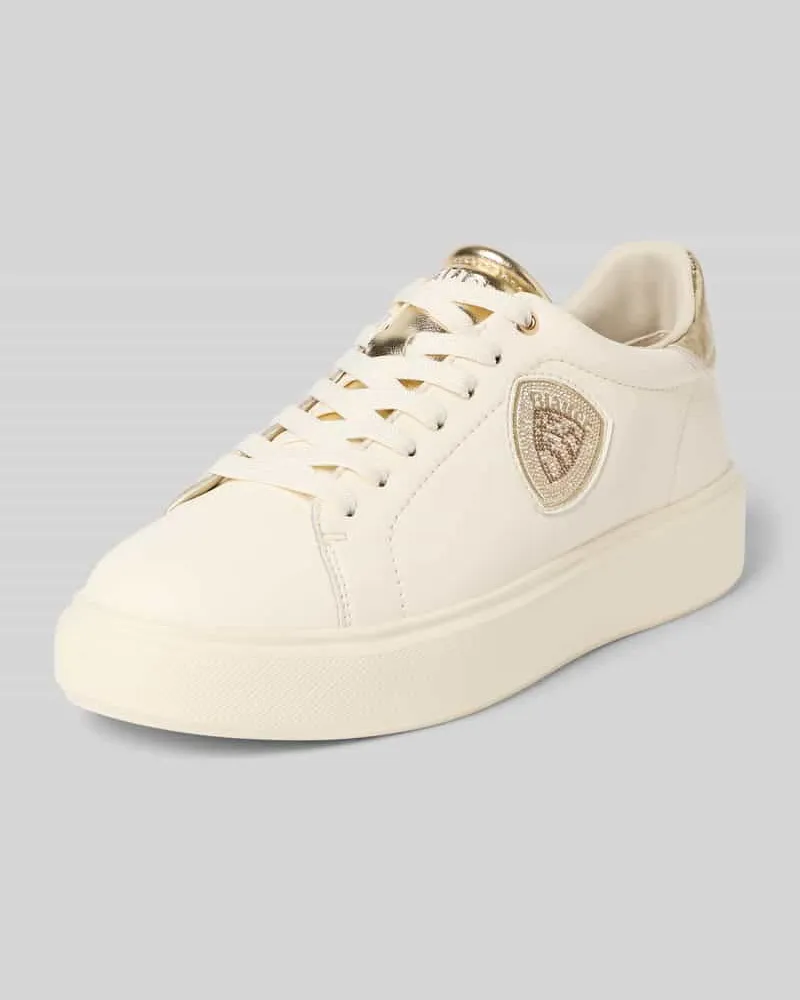 Blauer Sneaker mit Label-Detail Modell 'VENUS Ecru