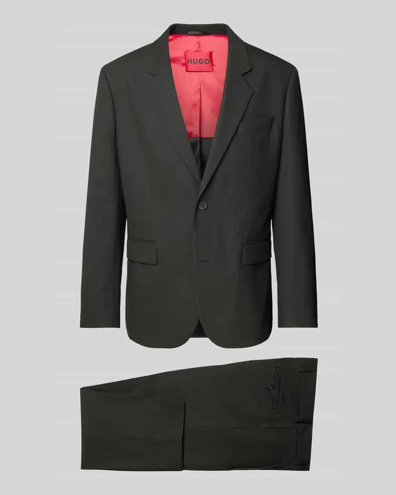 HUGO BOSS Anzug mit Reverskragen Modell 'Karlo Black