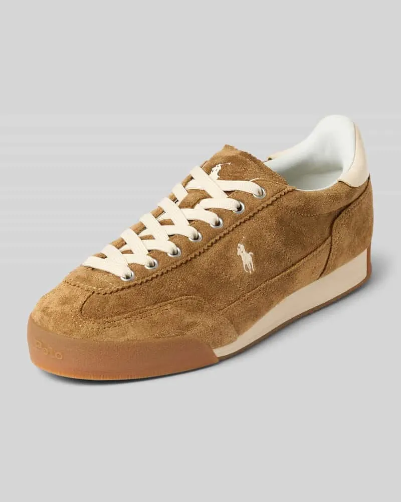 Ralph Lauren Sneaker aus echtem Rindsleder Hellblau