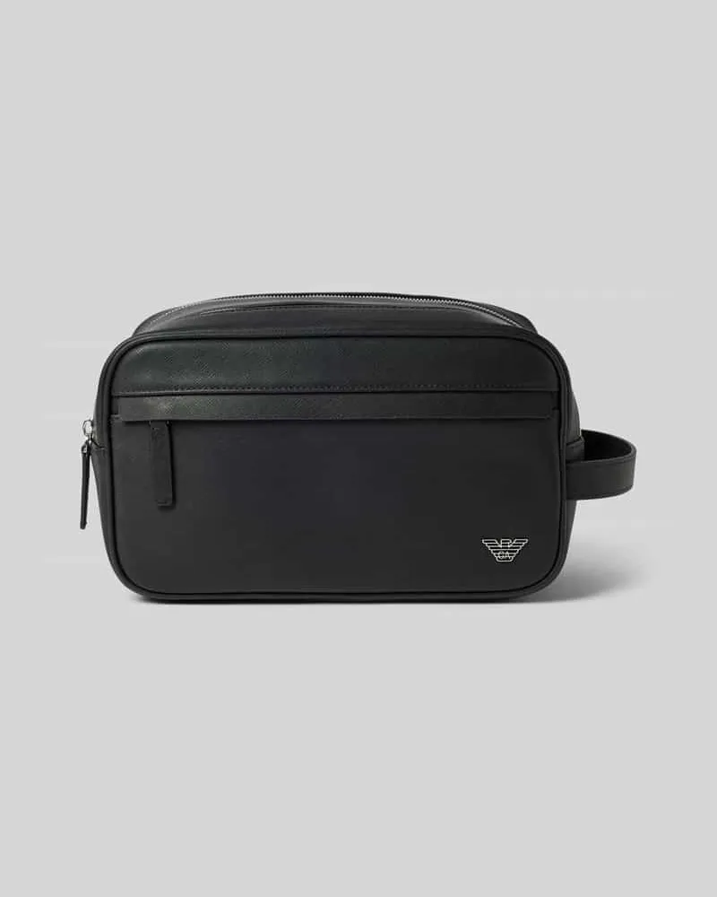 Emporio Armani Handtasche mit Logo-Applikation Black