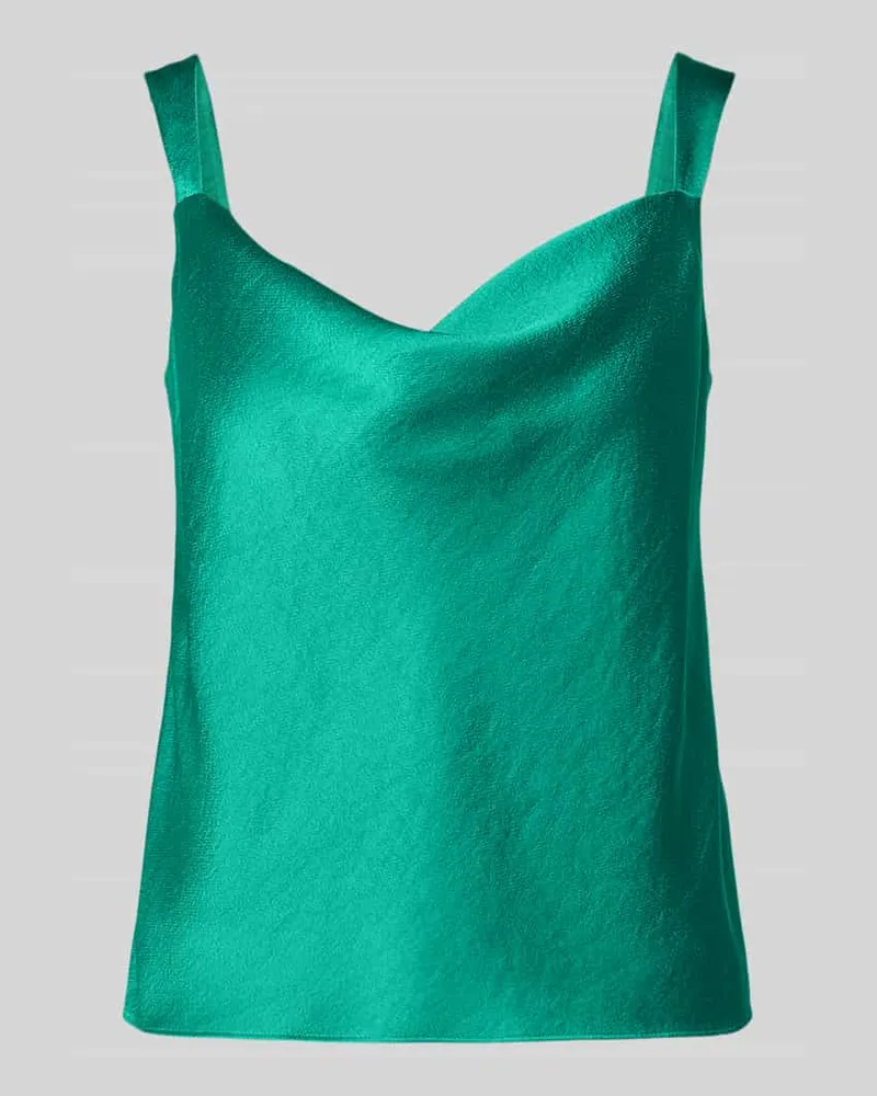 Marc Cain Blusentop aus Satin mit Wasserfall-Ausschnitt Smaragd