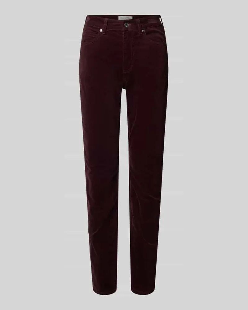 Marc O'Polo Slim Fit Stoffhose aus Baumwoll-Mix Modell 'ALKEA Bordeaux